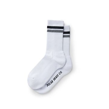 Polar Skate Co Stripe Socks - White / Black / Grey